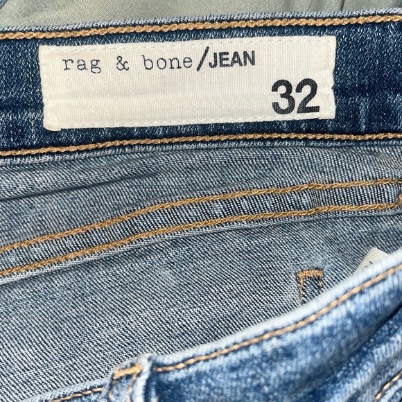 rag & bone Women's Blue Distressed Skinny Jeans - Picture 3 of 4